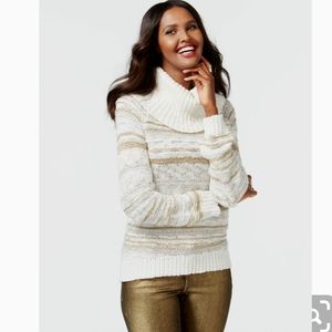 💖INC💖 Cowl-Neck Striped Knit Sweater NWT